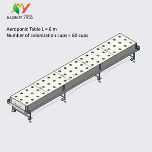 Aeroponic plants table 6 m